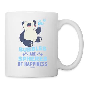 Panda loves soap bubbles - Mug - white - Right