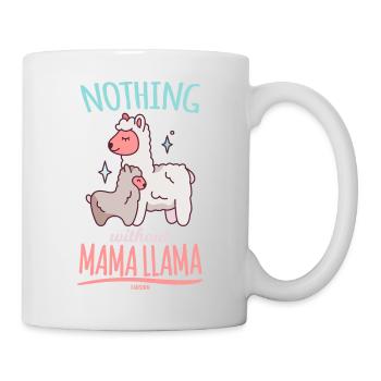 Mama Lama Alpaka Baby Kinder - Tasse - Weiß - Rechts