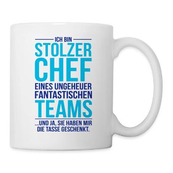 Stolzer Chef eines fantastischen Teams - Tasse - Tasse - Weiß - Rechts