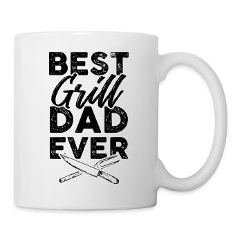 best grill dad - Tasse - Weiß - Rechts