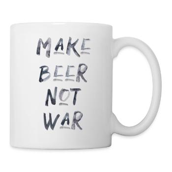 Make beer not war Alkohol Bière Krieg Proverbe - Mug blanc - blanc - Droite