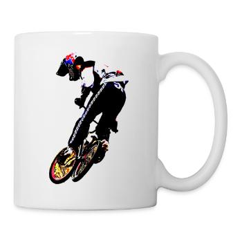 bmx race racing racer - Mug blanc - blanc - Droite