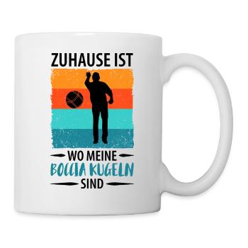 Boule Petanque Boccia Boules - Tasse - Weiß - Rechts