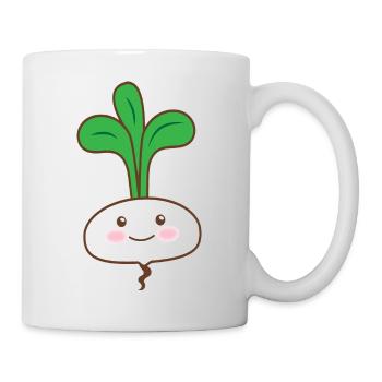 Single white turnip vegetable - Mug - white - Right