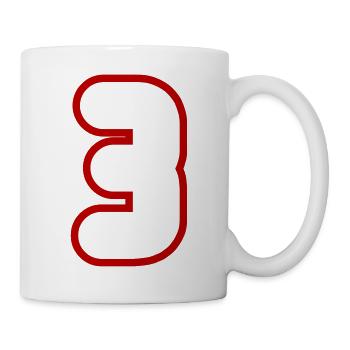 3 Number number - Mug - white - Right