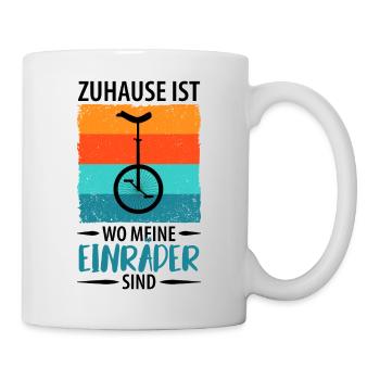 Einrad Einradfahrer Einradfahrerin - Tasse - Weiß - Rechts
