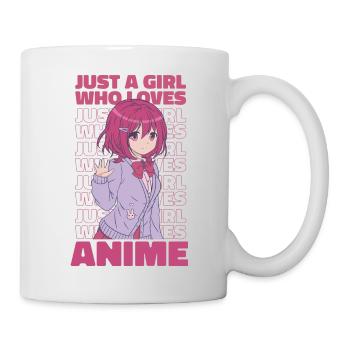 Just A Girl Who Loves Anime Anime Girl Anime Merch - Mug - white - Right