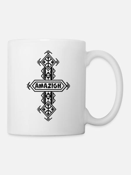 AMAZIGH HOMME LIBRE KABYLE BERBERE - Mug blanc - blanc