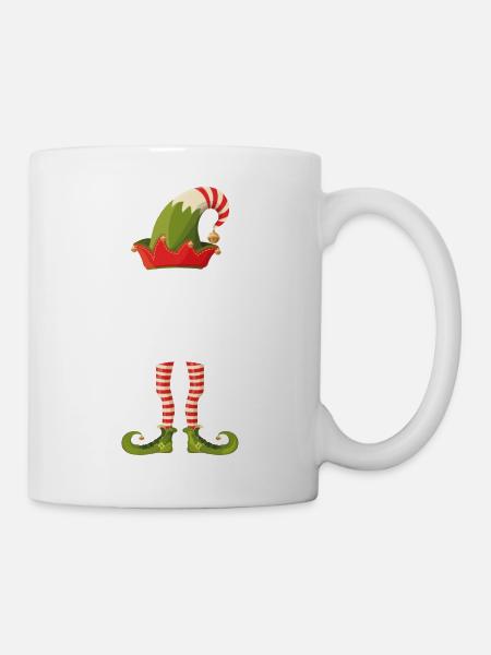 witzige Elfenfamilie passend zu Weihnachten - Tasse - Weiß