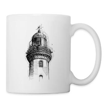 Leuchtturm Zeichnung - Tasse - Weiß - Rechts