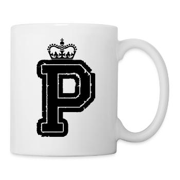 letter P krone - Mug - white - Right