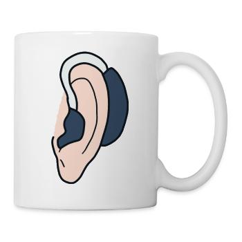 Hearing aid Hearing impaired, deaf and hard of hea - Mug - white - Right