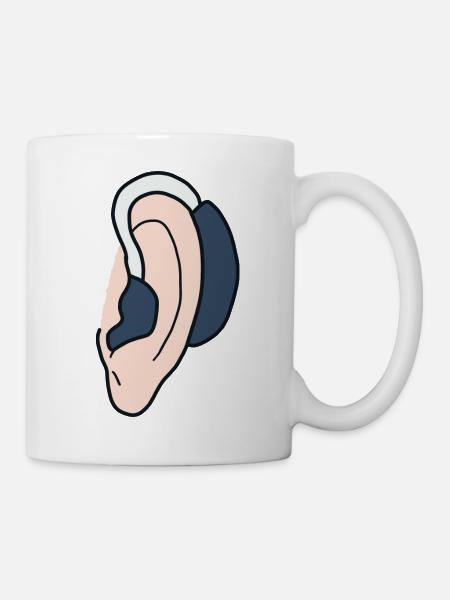 Hearing aid Hearing impaired, deaf and hard of hea - Mug - white