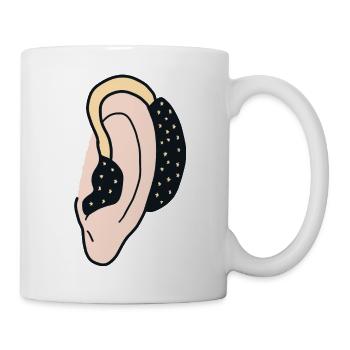 Hearing aid Hearing impaired, deaf and hard of hea - Mug - white - Right