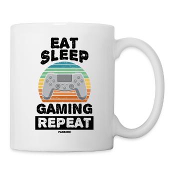 Manger dormir Répéter - Mug blanc - blanc - Droite