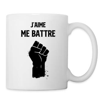 J'aime me battre - Mug blanc - blanc - Droite