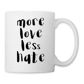 plus d'amour moins de haine aime écrire en anglais - Mug blanc - blanc - Droite
