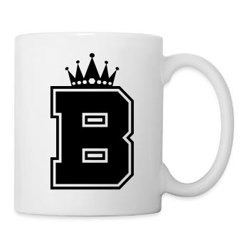 letter B crown - Mug - white - Right