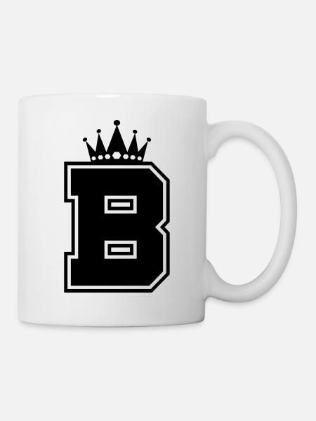 buchstabe B Krone - Tasse - Weiß