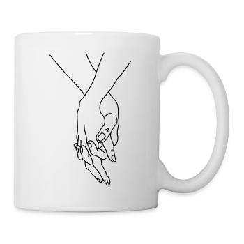 hands couple - Tasse - Weiß - Rechts