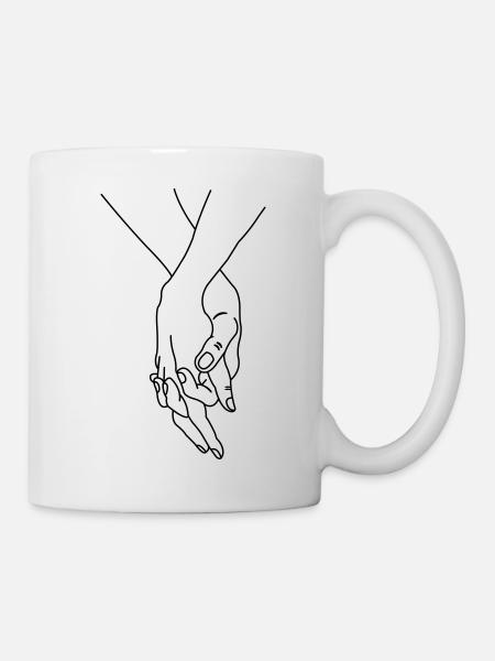 hands couple - Mug - white