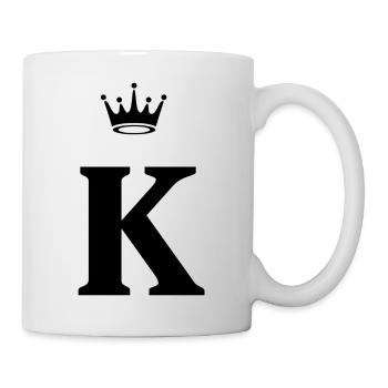 King Krone Königin Queen Partnerlook für Paare - Tasse - Weiß - Rechts