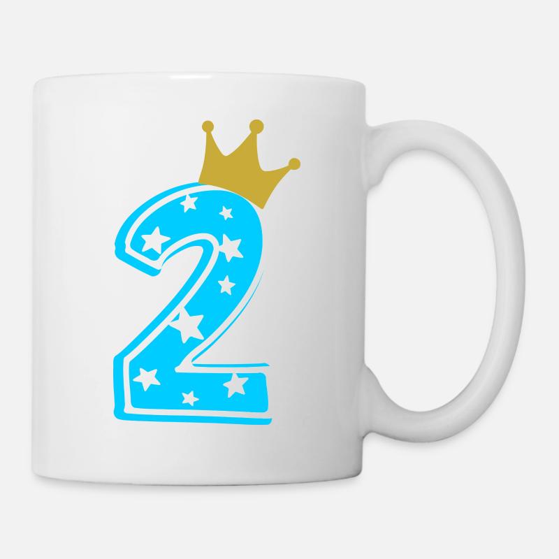 2 Krone 2. Geburtstag 2 Jahre - Tasse - Weiß