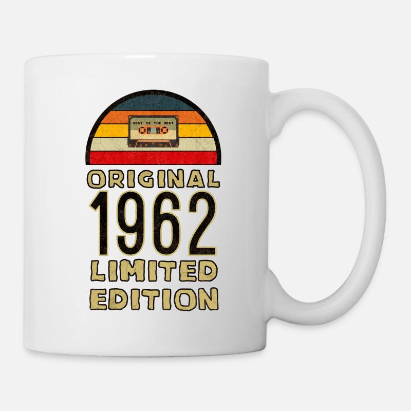 1962 Vintage Anniversaire Rétro Cadeau - Mug blanc - blanc