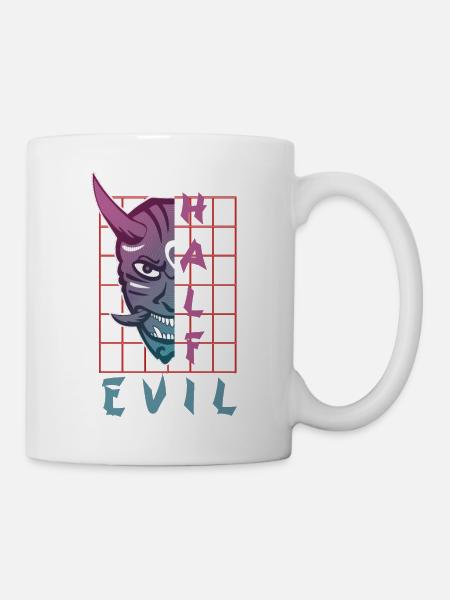 Oni Mask Japan Demon - Mug - white