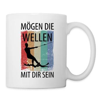 Wasserskier Wasserski Wasserskifahrer - Tasse - Weiß - Rechts