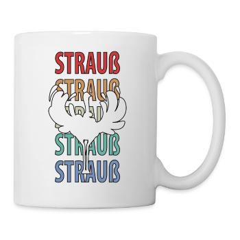 Strauß Ostrich Vogel Strauß Ornithologie - Tasse - Weiß - Rechts