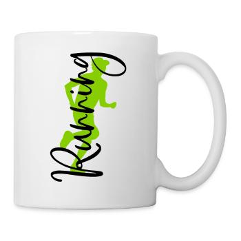 Running Sport Fitness Jogger Joggen Läufer Laufen - Tasse - Weiß - Rechts