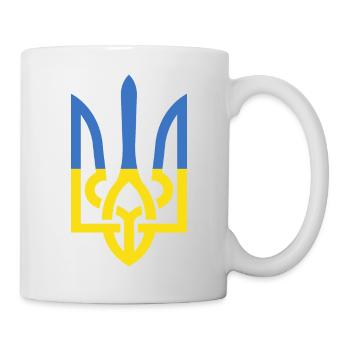 UKRAINE TRIDENT Ukrainische Flagge Unterstützung Unterstützung - Tasse - Weiß - Rechts
