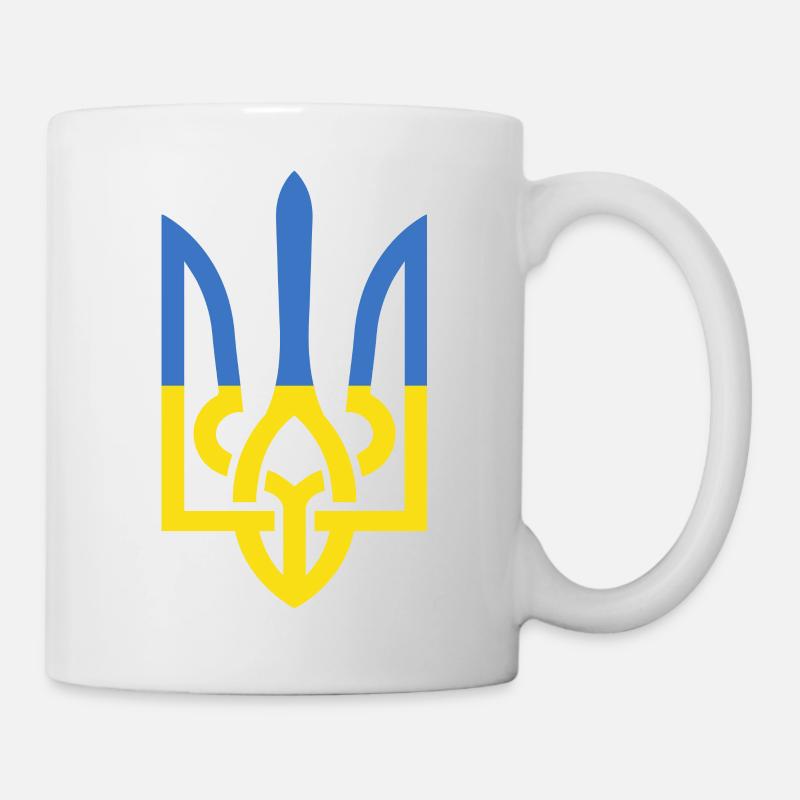 UKRAINE TRIDENT Ukrainische Flagge Unterstützung Unterstützung - Tasse - Weiß