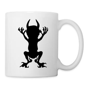 Black Devil Vector Icon Evil Imp Evil - Mug blanc - blanc - Droite