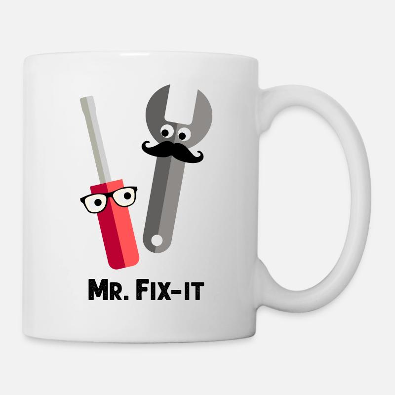 Mr. Fix-it répare tout - Mug blanc - blanc