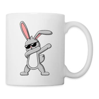 Dabbing Rabbit - Drôle de dab dance Easter Design - Mug blanc - blanc - Droite