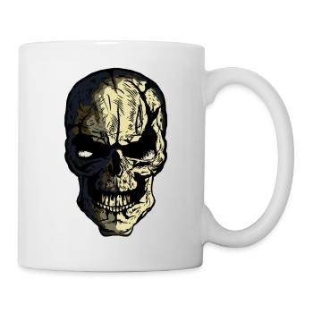 crane tete de mort halloween - Mug blanc - blanc - Droite