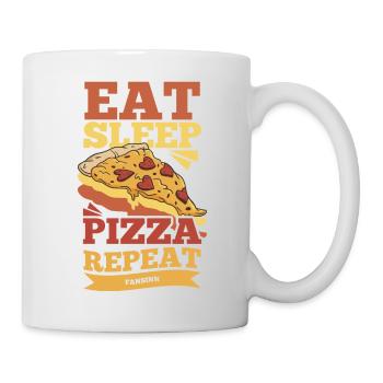 Manger Sleep Pizza Répéter - Mug blanc - blanc - Droite