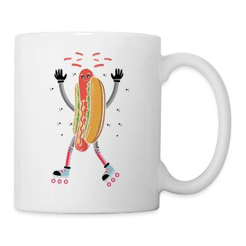 Rollerskaten Rollerskater Patinage Hot Dog Frites - Mug blanc - blanc - Droite