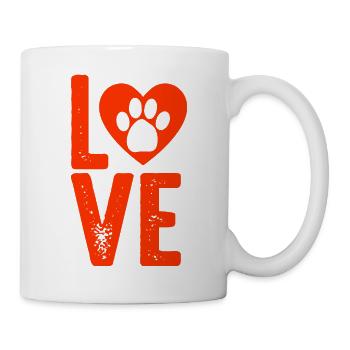 chiens d’amour - Mug blanc - blanc - Droite