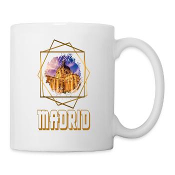 Madrid Spain City Skyline Home Love Gold - Mug - white - Right