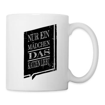 spaß lieben säugetier bday katze spruch hauskatze - Tasse - Weiß - Rechts