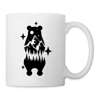 BEAR ANIMALS BEARS NATURE WILDLIFE FOREST MOUNTAIN MOTIF - Mug - white - Right