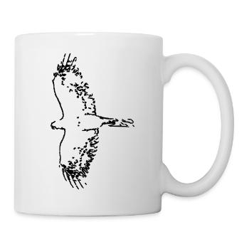 Vogel Raubvogel Adler Tier Vögel Tiere Falke 4 - Tasse - Weiß - Rechts