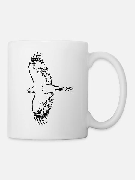 Vogel Raubvogel Adler Tier Vögel Tiere Falke 4 - Tasse - Weiß