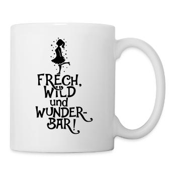 FRECH, WILD UND WUNDERBAR KLEINES MÄDCHEN - Tasse - Weiß - Rechts