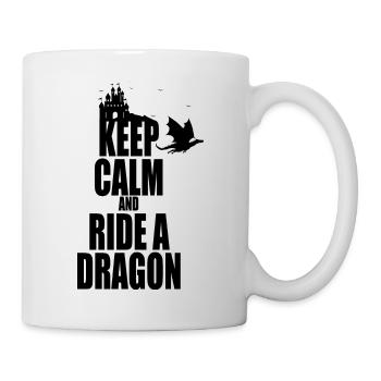 keep calm and ride a dragon - Mug - white - Right