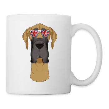 Great Dane UK Lunettes de soleil I Drapeau anglais I Union - Mug blanc - blanc - Droite