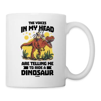 Les voix dans ma tête me disent de monter un din - Mug blanc - blanc - Droite